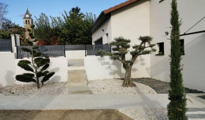 Création d'un jardin contemporain aux Côtes-d'arey